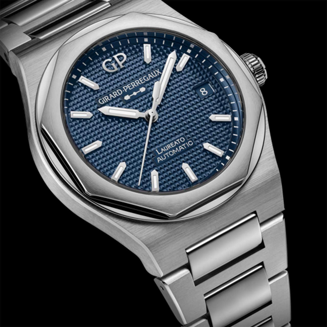 Girard-Perregaux Laureato 38 mm Sage Green and Midnight Blue ref. 81005-11-3460-1CM (midnight blue)