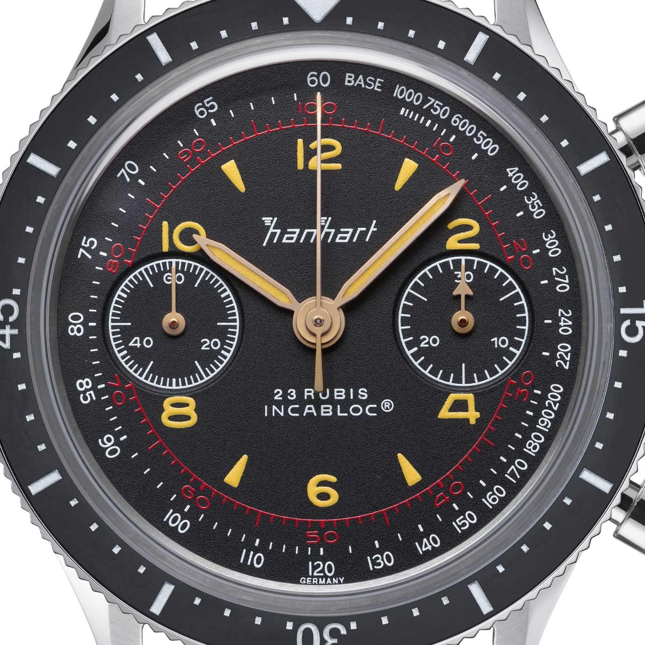 Hanhart 415 ES Chronograph ref. H703.210 dial