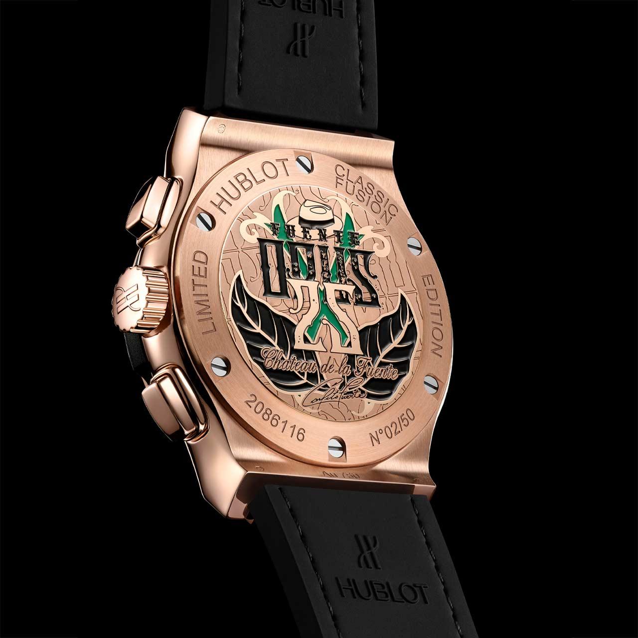 Hublot Classic Fusion Chronograph Arturo Fuente King Gold ref. 541.OX.8980.LR.OPX24 back