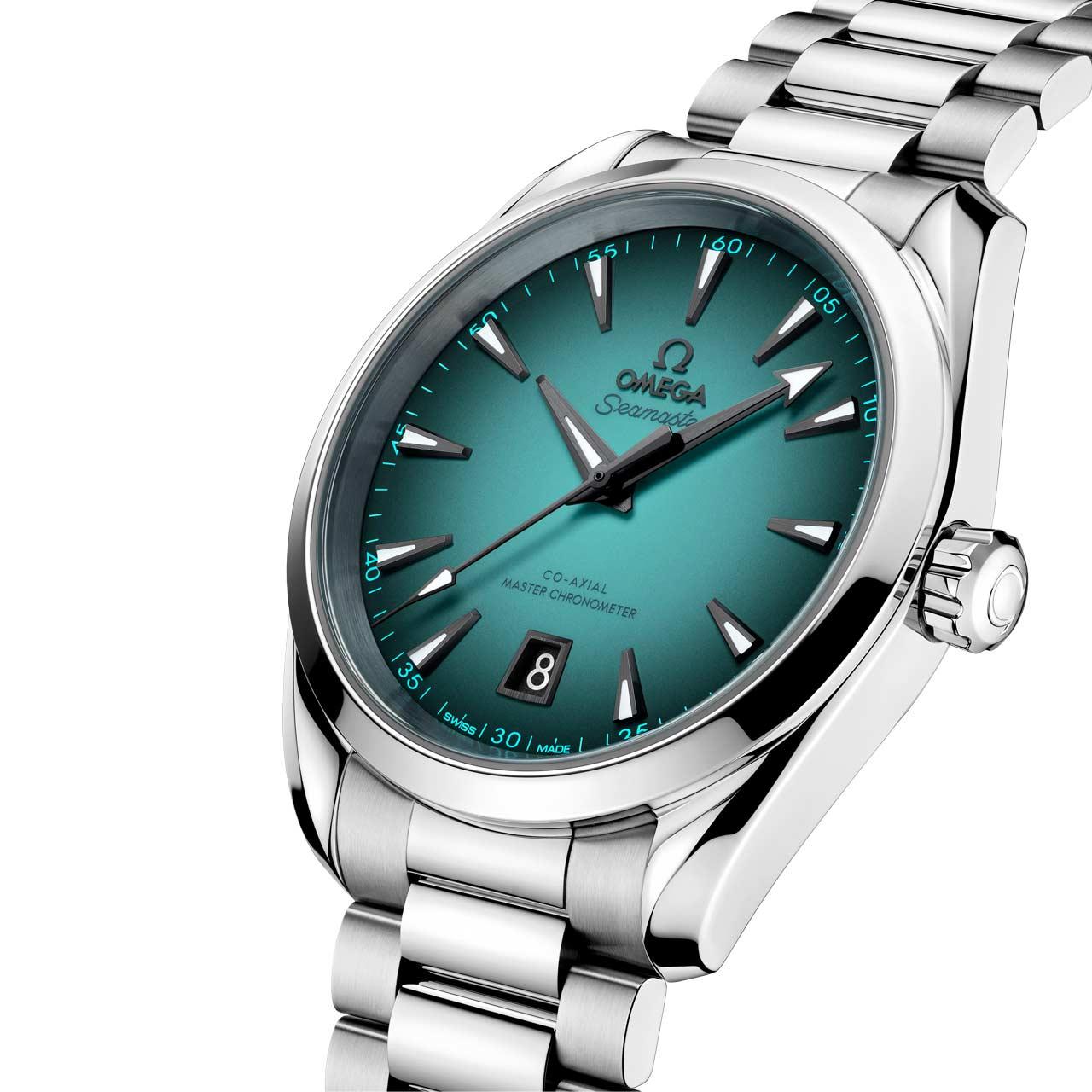 Omega Seamaster Aqua Terra 150M 38 mm Turquoise ref. 220.10.38.20.03.005 side