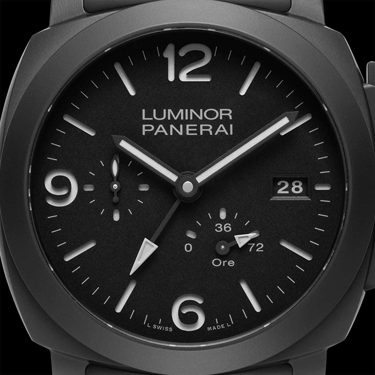 Panerai Luminor GMT Power Reserve Ceramica ref. PAM01674 dial