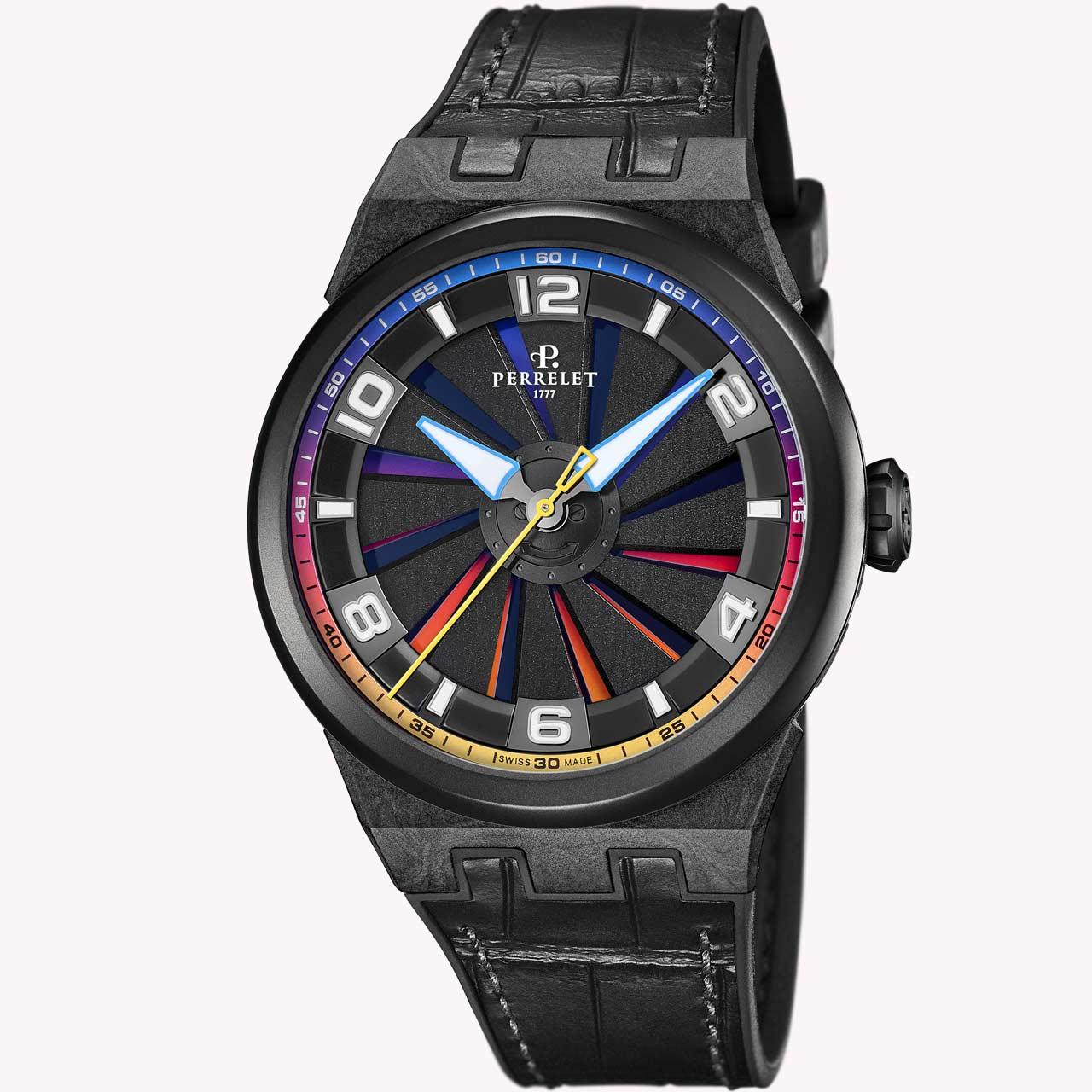 Perrelet Turbine Carbon ref. A4065/S7 Sunset front