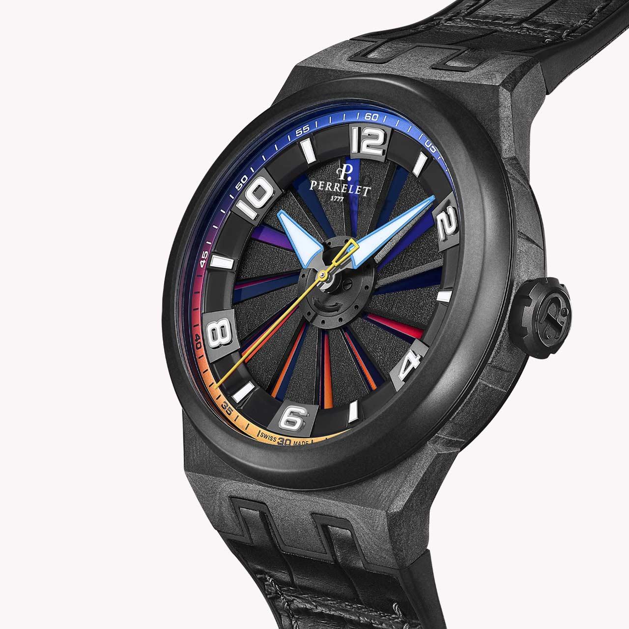 Perrelet Turbine Carbon ref. A4065/S7 Sunset side