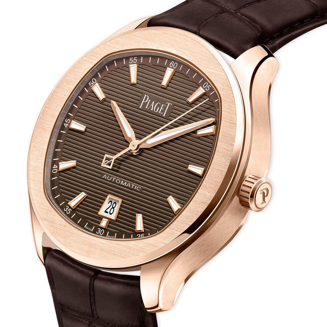 Piaget Polo Date 42 mm Pink Gold Swiss Chocolate ref. G0A48021 side