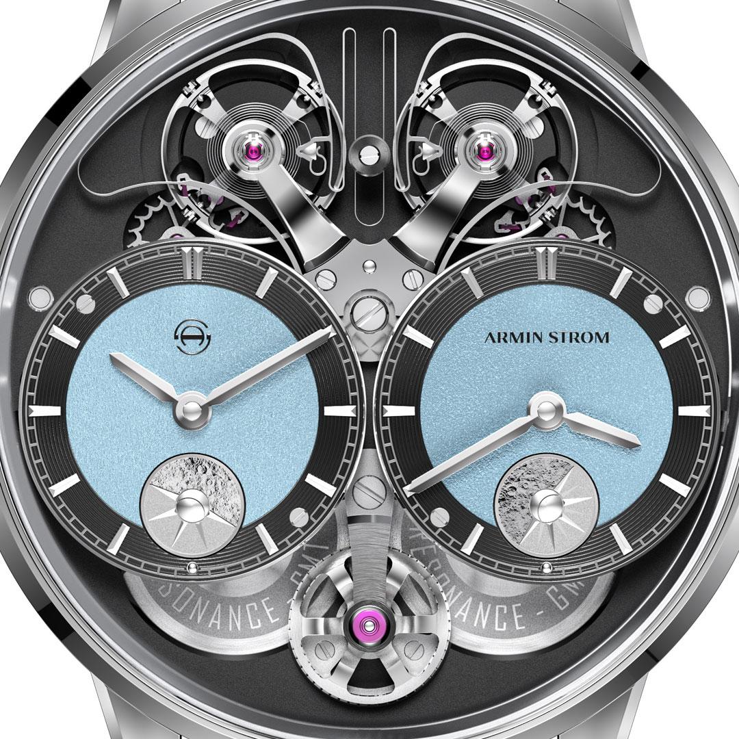 Armin Strom Dual Time GMT Resonance First Edition ref. WG24-DT.90 dial