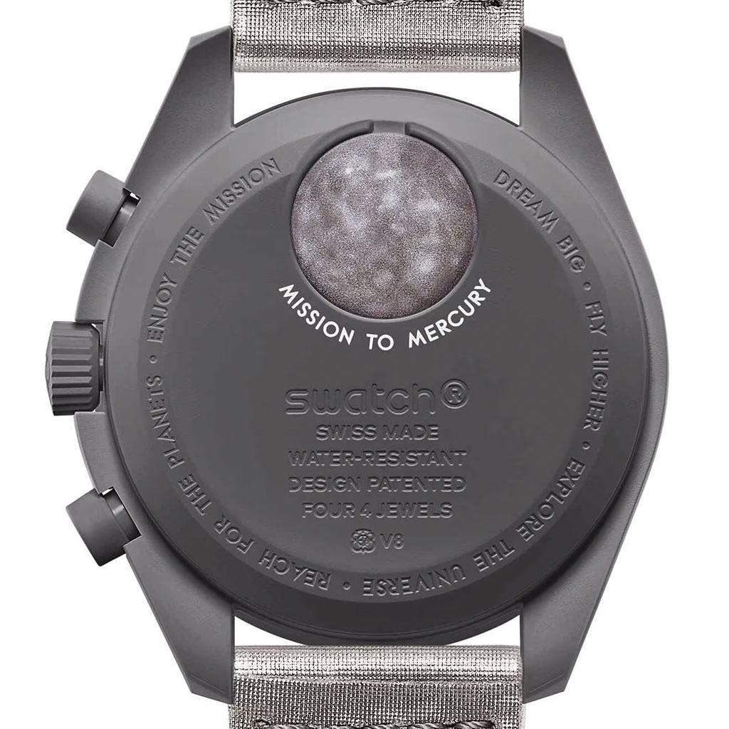 Omega x Swatch Bioceramic Moonswatch Mission to Mercury – ref. SO33A100 back