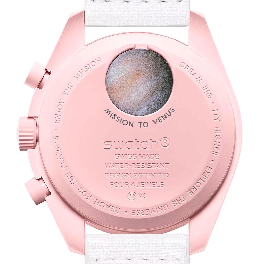 Omega x Swatch Bioceramic Moonswatch Mission to Venus – ref. SO33P100 back
