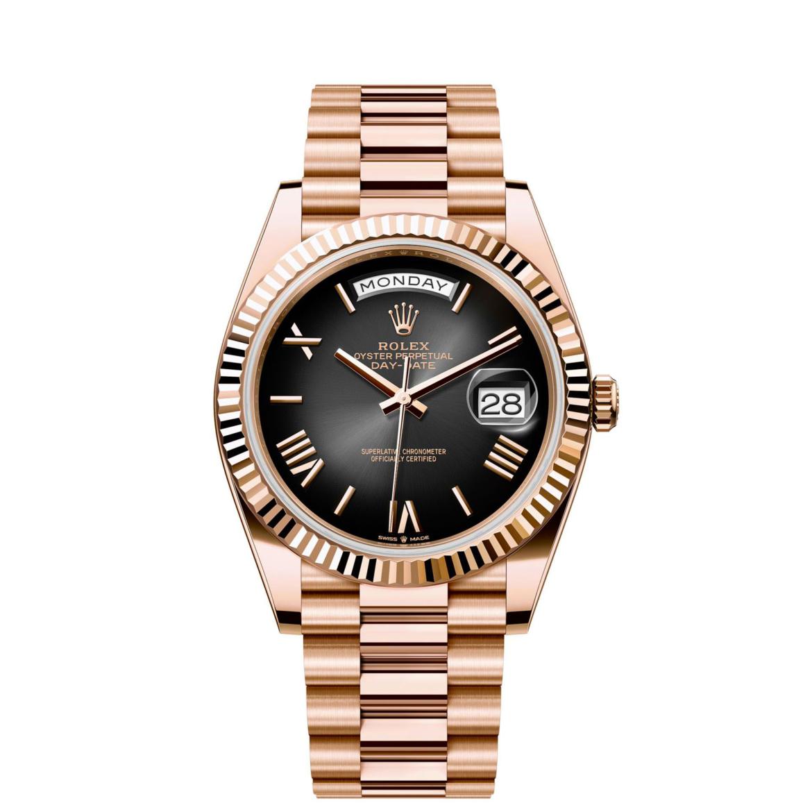 Rolex Oyster Perpetual Day-Date 40 ref. 228235-0055 Everose gold / slate ombré