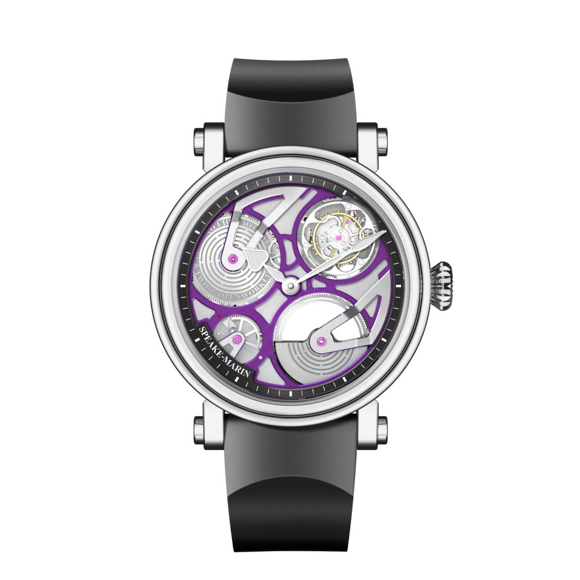 Speake Marin Openworked Tourbillon Ultra Violet ref. 423811040 and 424211040