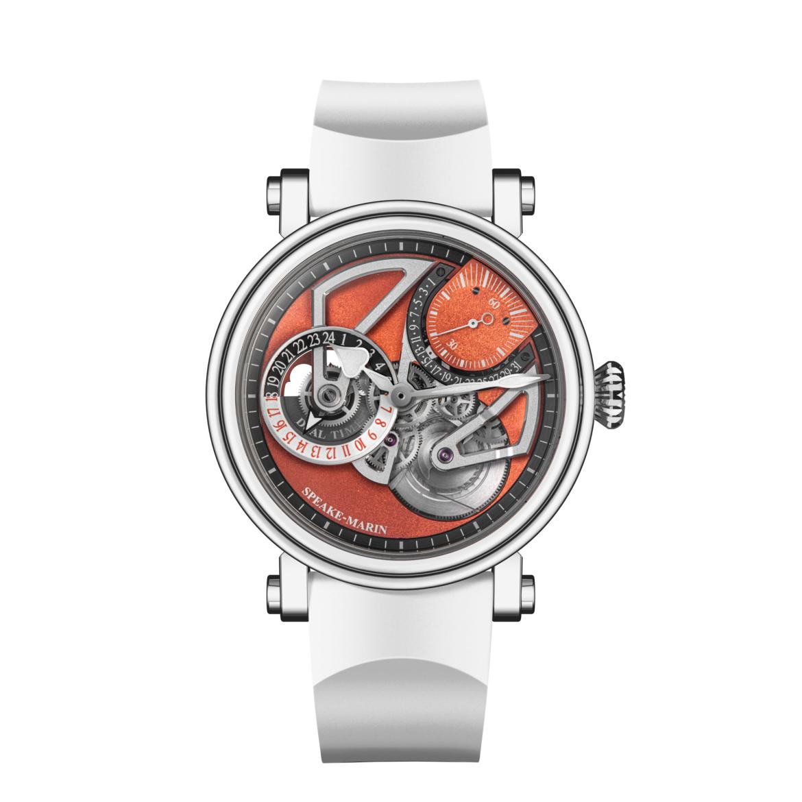 Speake Marin Openworked Dual Time Terracotta