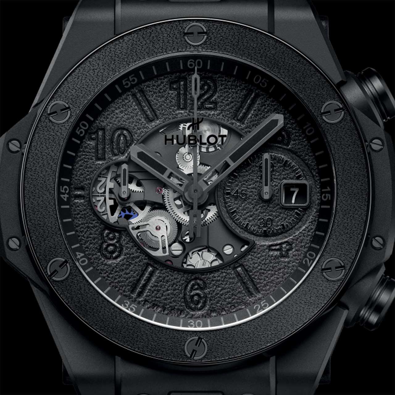 Hublot Big Bang Unico Berluti Nero Grigio Ceramic ref. 421.CI.0541.VR.JBER24 dial