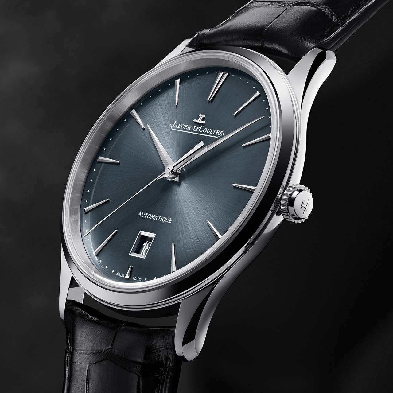 Jaeger-LeCoultre Master Ultra Thin Date Blue-Grey ref. Q1238480 side