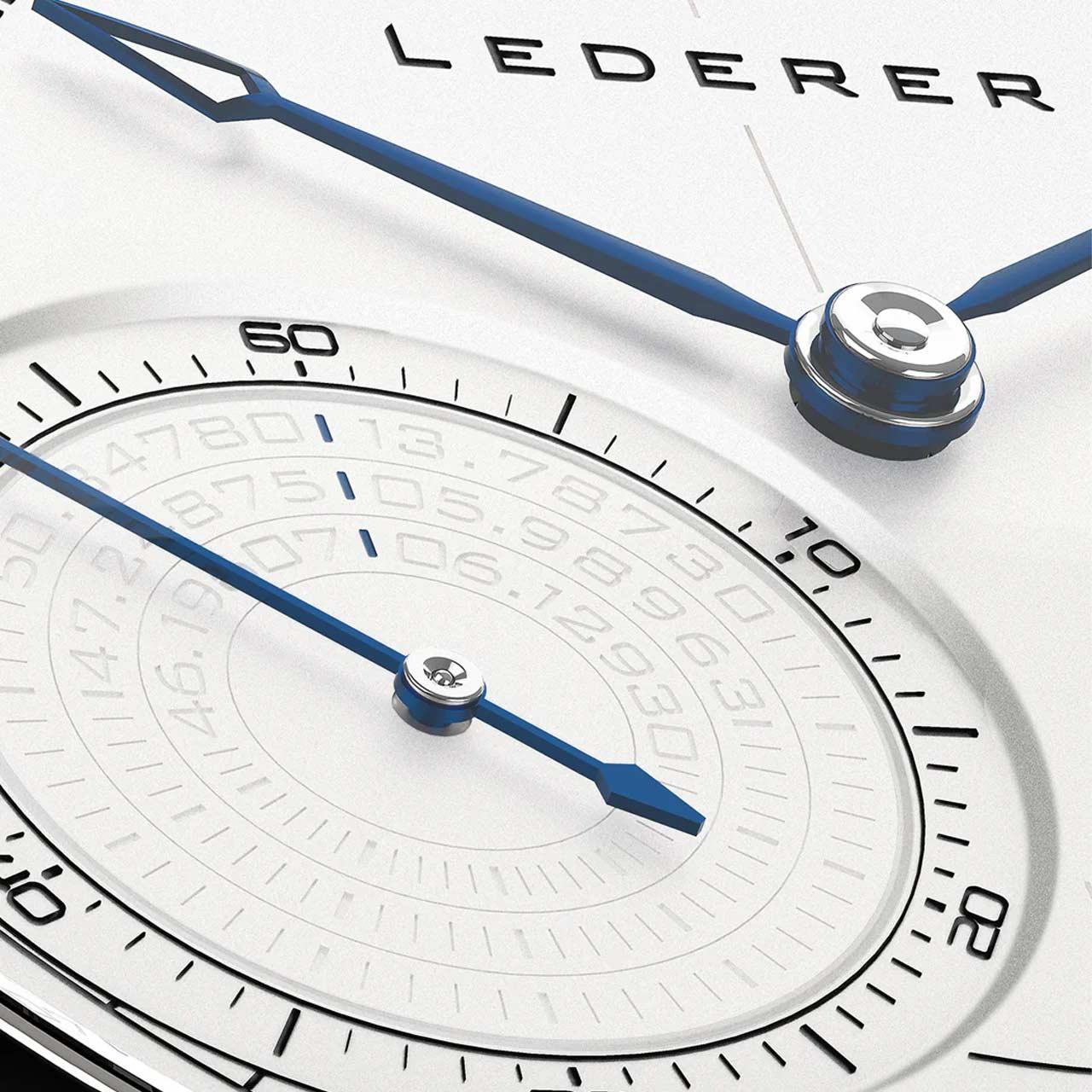 Lederer Triple Certified Observatory Chronometer ref. CIC 9012.10.710 dial detail