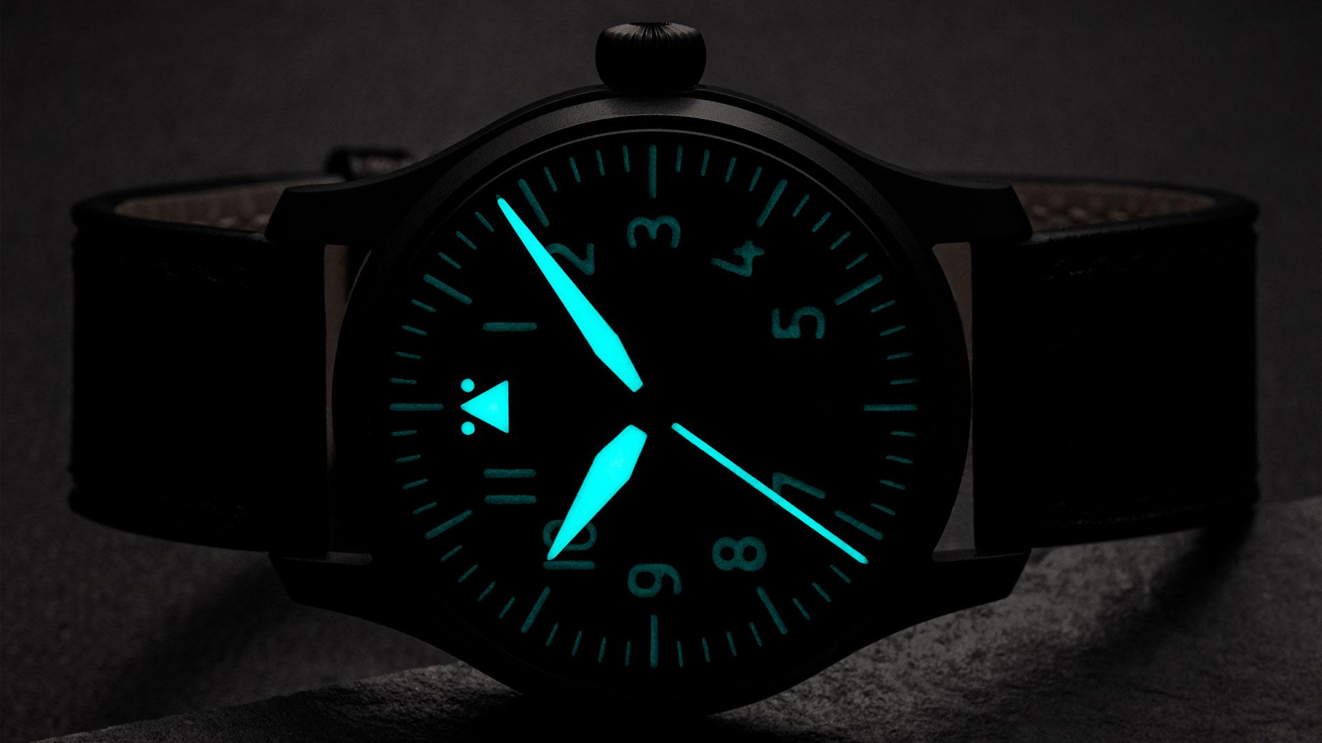 Stowa Flieger Verus Black Forest Lagoon in the dark