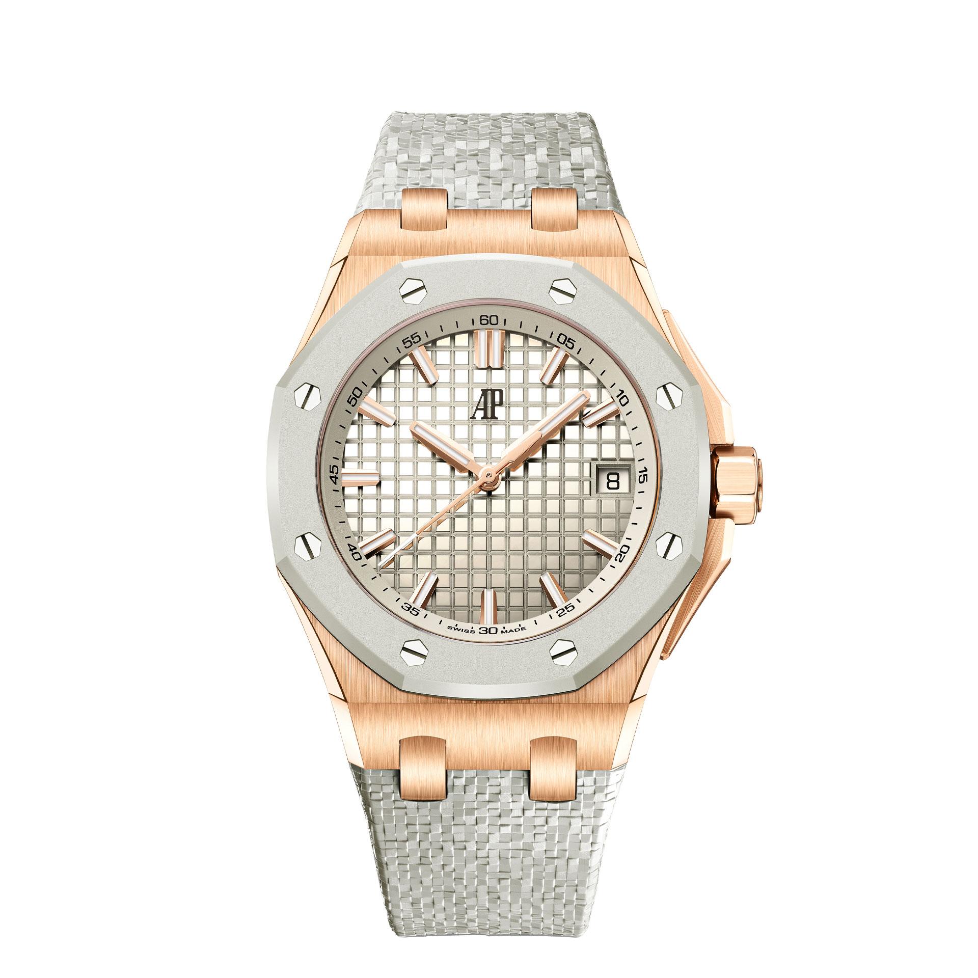 Audemars Piguet Royal Oak Offshore Selfwinding 37 mm Gold Grey Rubber