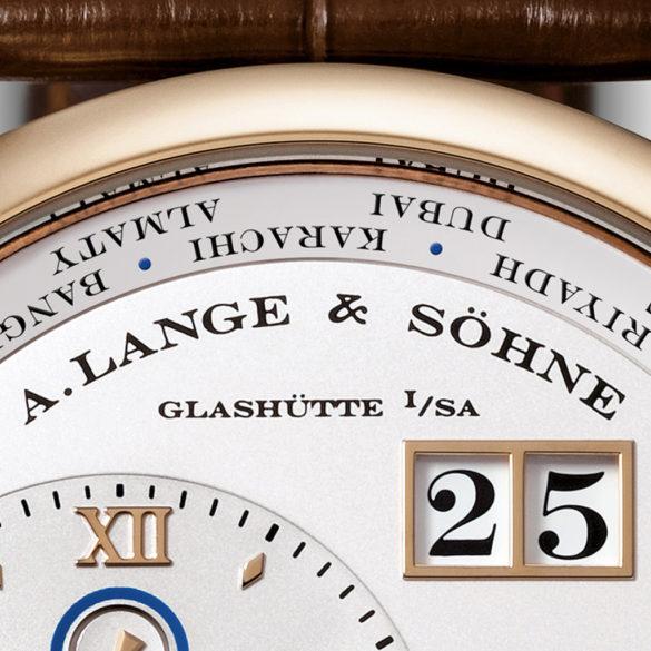 A. Lange & Söhne Lange 1 Time Zone Honey Gold detail 3