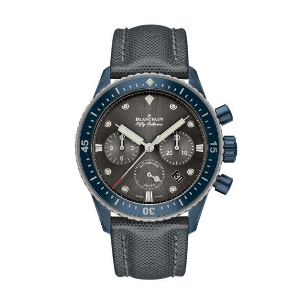 Blancpain Fifty Fathoms Bathyscaphe Flyback Chronograph Blancpain Ocean Commitment II front