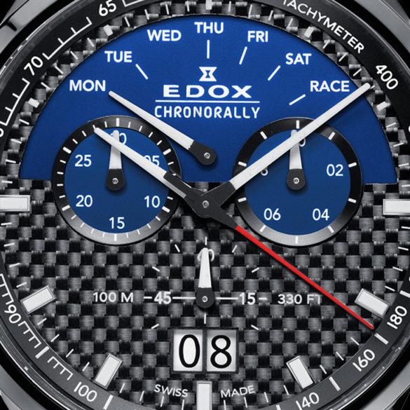 Edox Chronorally Sauber F1 Limited Edition carbon fiber dial