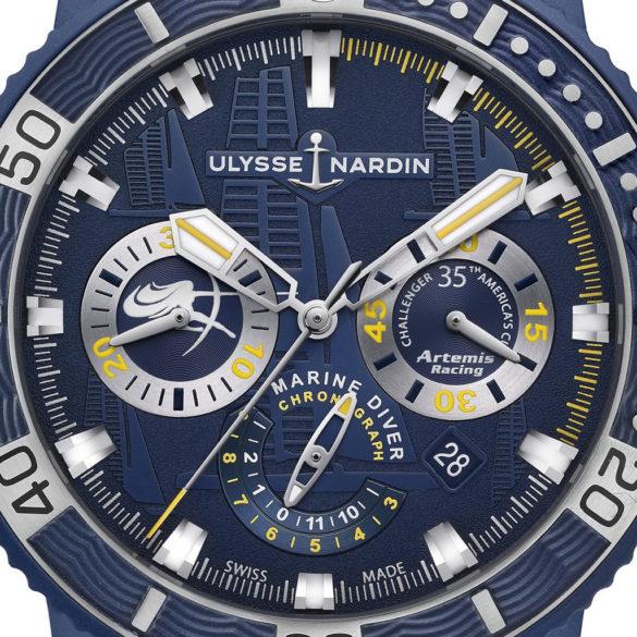 Ulysse Nardin Diver Chronograph Artemis Racing 2017 dial