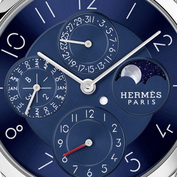 Hermès Slim D’Hermès Quantième Perpétuel Platine dial