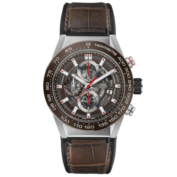 TAG Heuer Carrera Calibre Heuer 01 Automatic Chronograph 100M 43mm brown leather