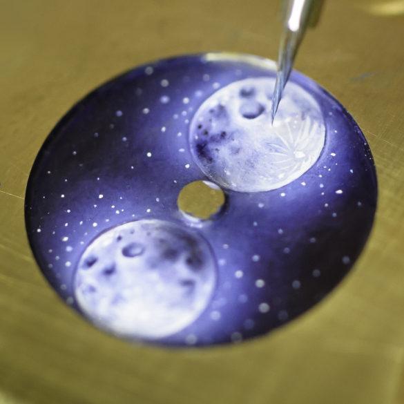 Girard-Perregaux Planetarium Tri-Axial moon phase paint