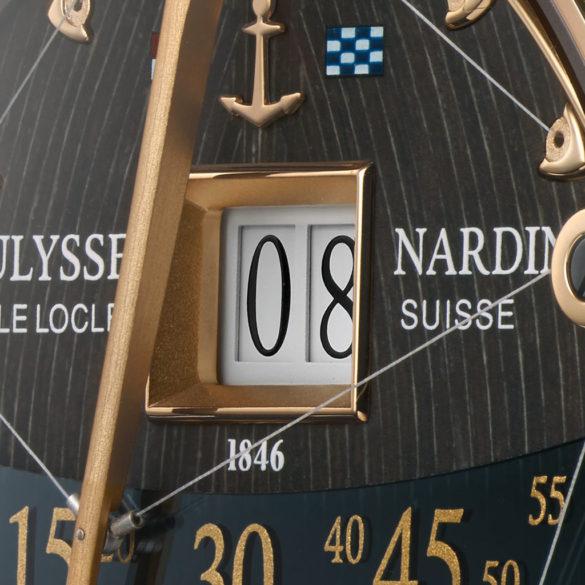 Ulysse Nardin Marine Grand Deck Tourbillon Rose Gold hours