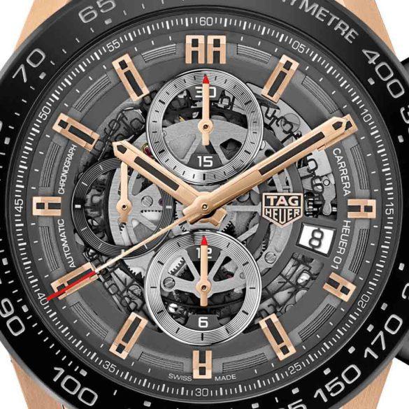 TAG Heuer Carrera Heuer 01 Rose Gold CAR2A5C.FT6125 dial