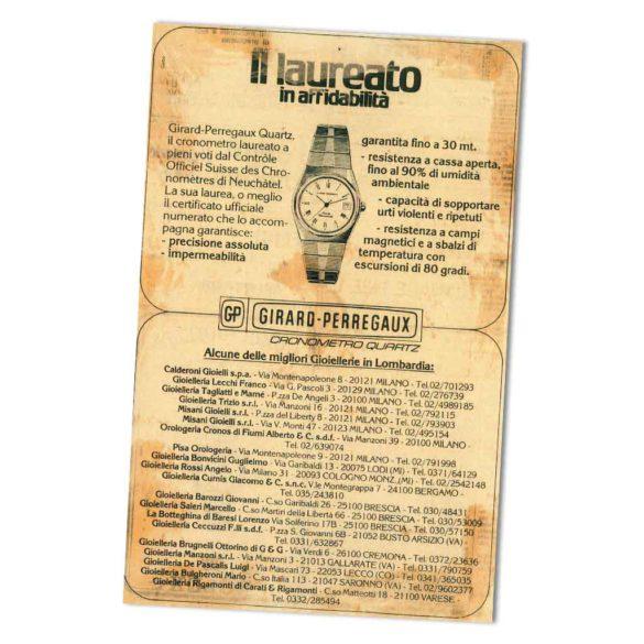 Girard-Perregaux Laureato quartz advertisement 1975