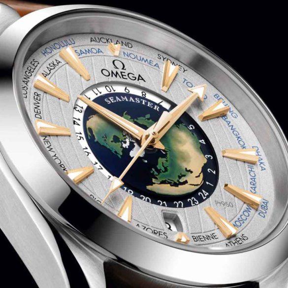 Omega Seamaster Aqua Terra Worldtimer Master Chronometer 220.93.43.22.99.001 dial