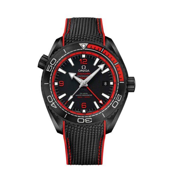 Omega Seamaster Planet Ocean 600M Co-axial Master Chronometer GMT Deep Black in Red 215.92.46.22.01.003