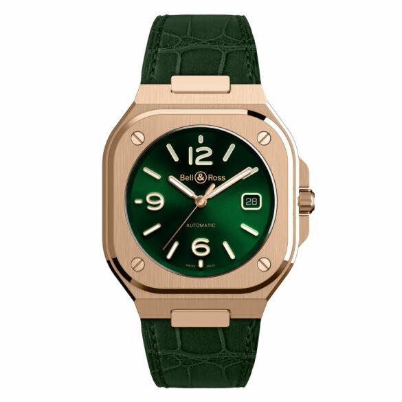 Bell & Ross BR 05 Green Gold leather strap ref. BR05A-GN-PG/SCR