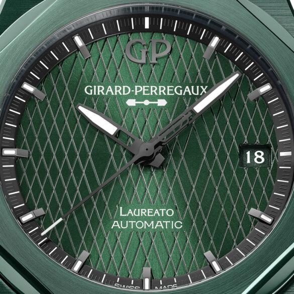 Girard-Perregaux Laureato Green Ceramic Aston Martin edition dial