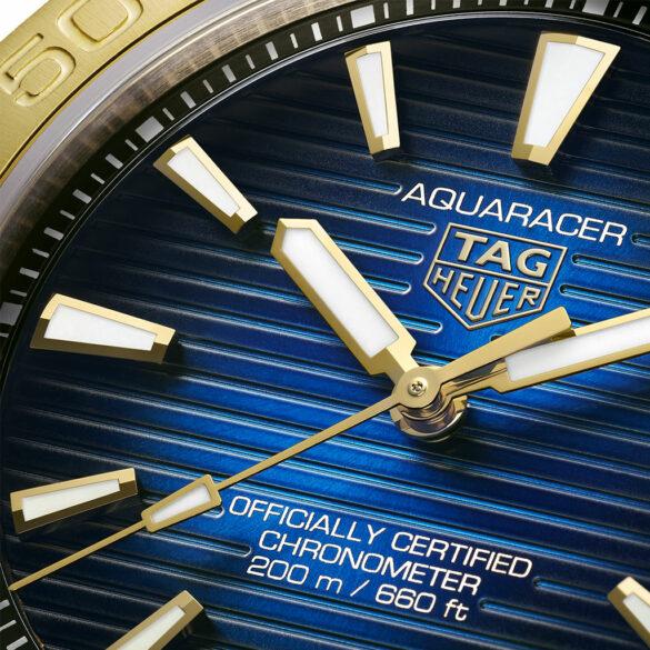 TAG Heuer Aquaracer Professional 200 Full Gold dial blue