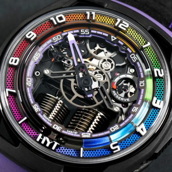 HYT Hastroid Rainbow reference H02913-A dial detail