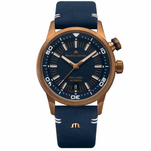 Maurice Lacroix Pontos S Diver ref. PT6248-BRZ0B-430-4 blue leather