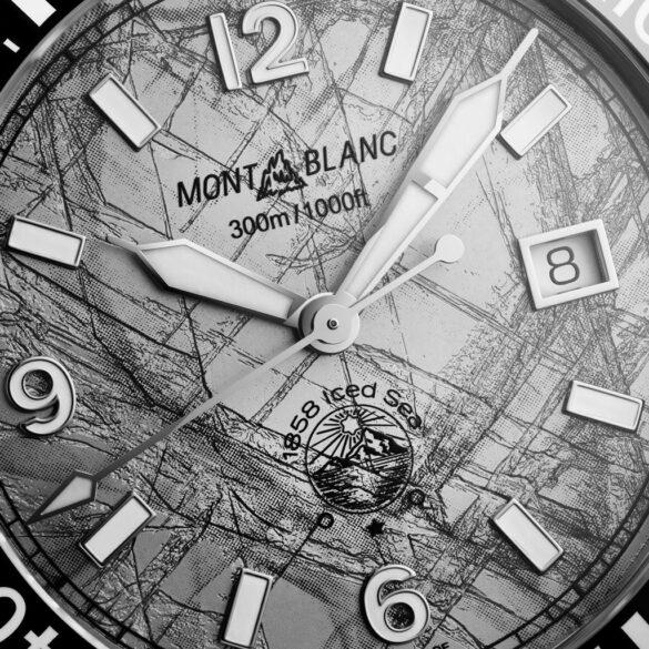 Montblanc 1858 Iced Sea Automatic Date Grey Glacier dial
