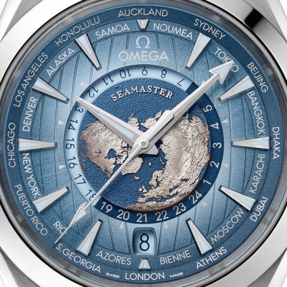 Omega Seamaster Aqua Terra 150M GMT Worldtimer 43 MM Summer Blue dial