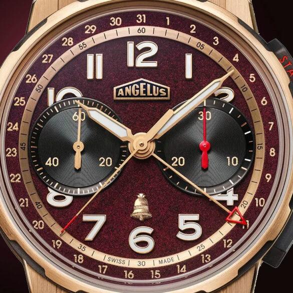 Angelus Chronodate Gold x Chateau Angelus Only Watch 2023 dial