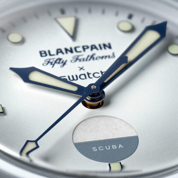 Blancpain x Swatch Bioceramic Scuba Fifty Fathoms dial white