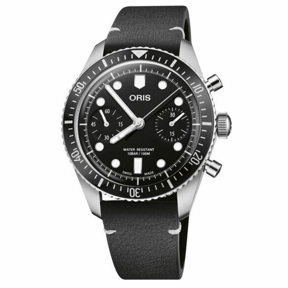 Oris Diver Sixty-Five Chronograph 40 mm leather strap