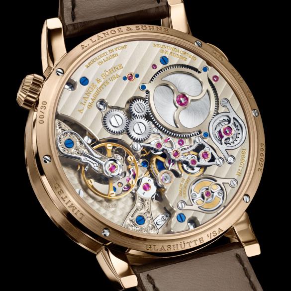 A. Lange & Söhne Zeitwork Minute Repeater Honey Gold ref. 147.050F back