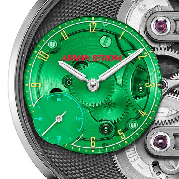 Armin Strom Gravity Equal Force Only Watch 2023 ref. ST23-GEF.SA.M.TX.N4 dial detail