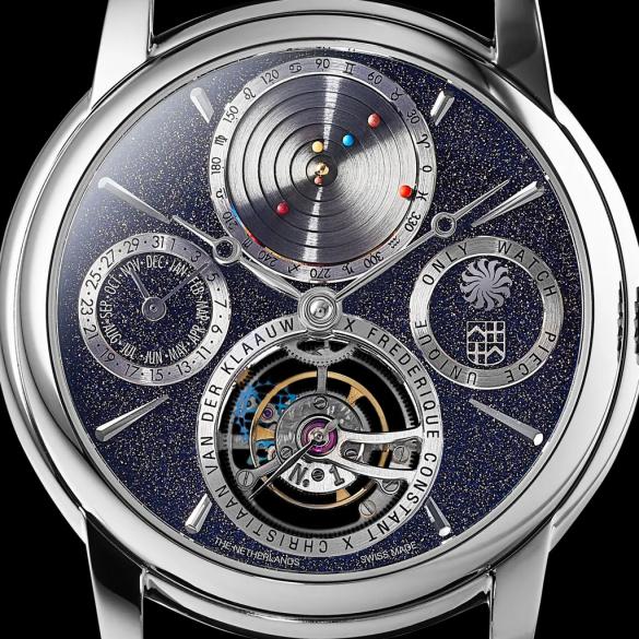 Frederique Constant x Christiaan Van der Klaauw Tourbillon Planetarium Only Watch 2023 dial
