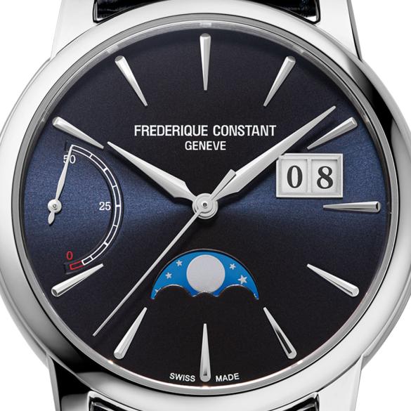 Frederique Constant Manufacture Classic Power Reserve Big Date Steel ref. FC-735N3H6 blue dial