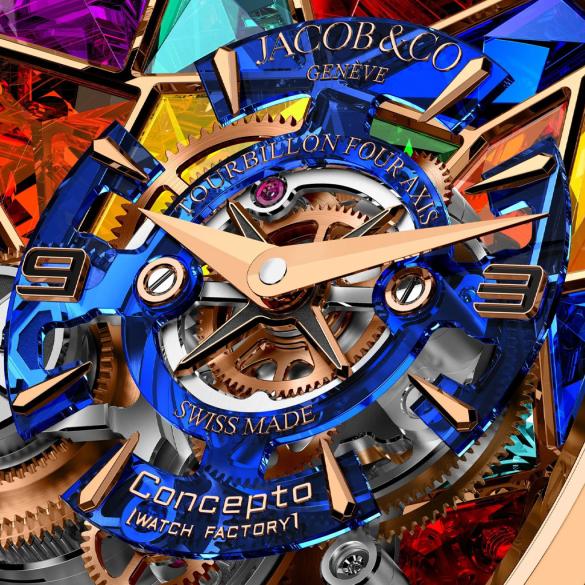 Jacob & Co. Astronomia Revolution 4th Dimension Only Watch ref. AT180.40.AA.UA.ABALA dial detail