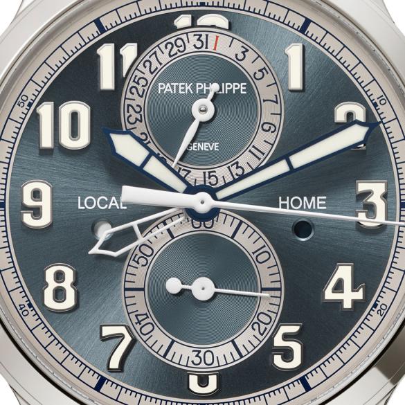 Patek Philippe Calatrava Pilot Travel Time Chronograph Ref. 5924G-001 dial