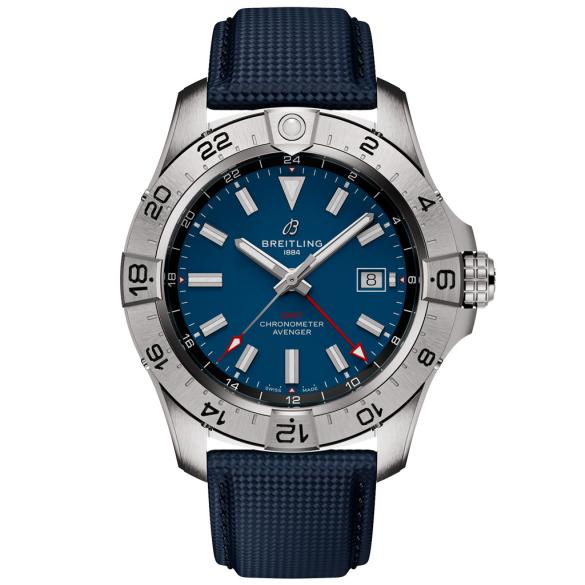Breitling Avenger Automatic GMT 44 ref. A32320101C1X1 blue leather