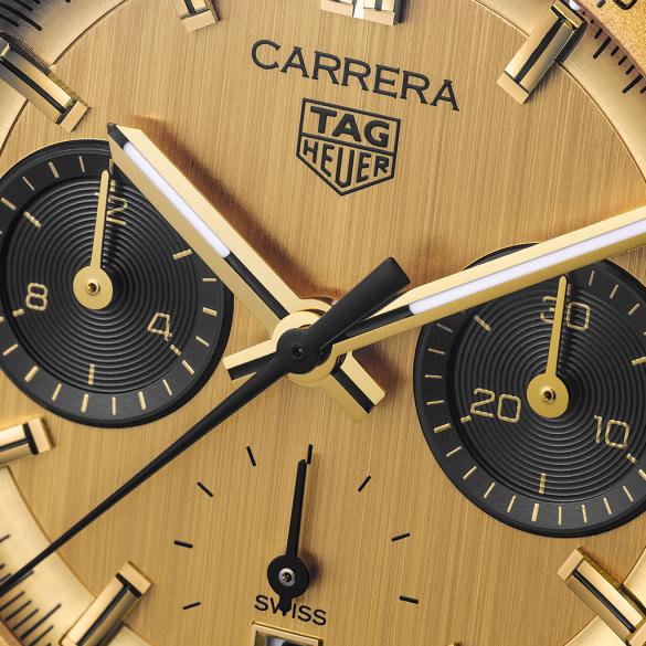 TAG Heuer Carrera Chronograph Gold ref. CBS2240.FC8319 dial