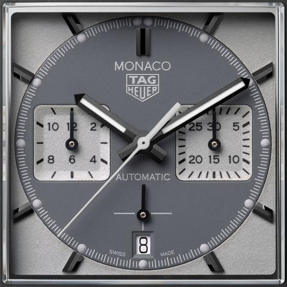 TAG Heuer Monaco Chronograph Night Driver ref. CBL2181.FC6515 dial